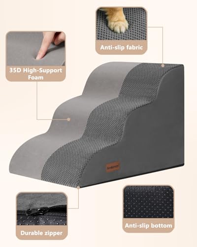 Dog Stairs for Small Dogs (Grey)