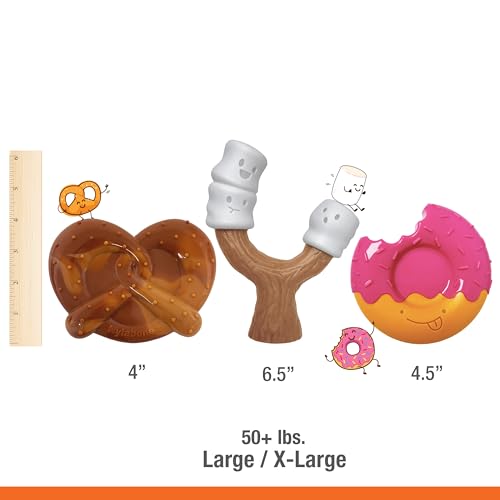 Strong Chew Cute Dog Toy Bundle (Donut 3 Pack / Large)
