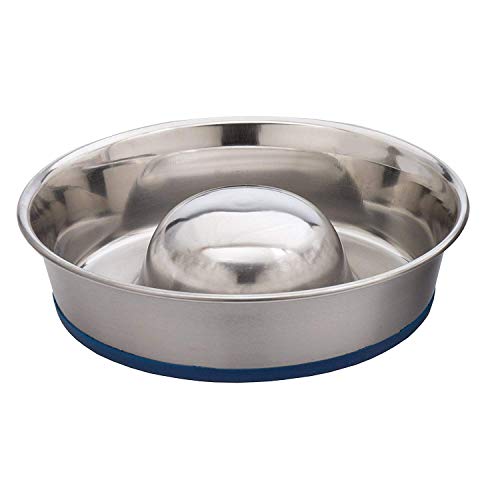 OurPets DuraPet Slow Feed Premium Stainless Steel Bowl (Medium (4.5 Cups))