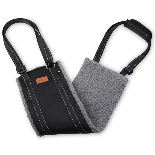 Dog Sling for Large Dogs Hind Leg Support to Help Lift Rear Legs (Grey&Black / Medium)