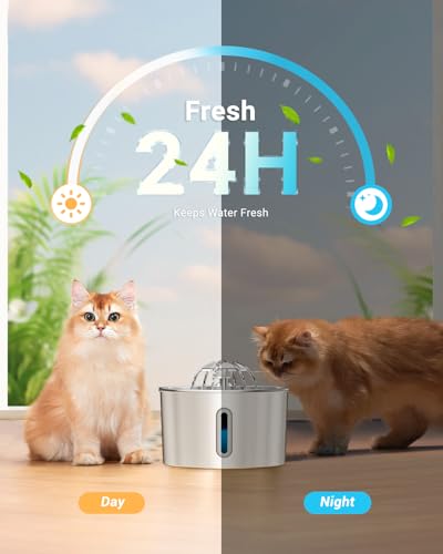 Cat Water Fountain Stainless Steel (2.2L+3 Filters)