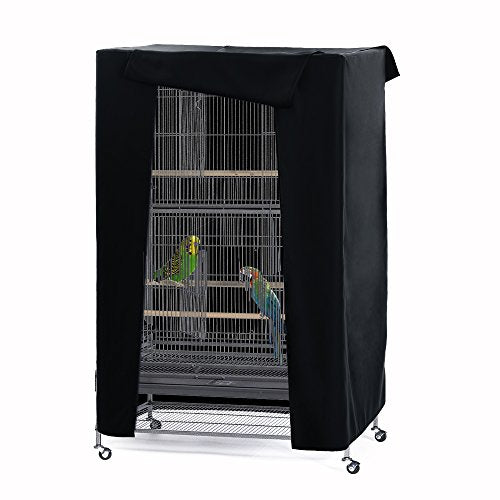 Pets Product Universal Birdcage Cover Blackout & Breathable Birdcage Cover for Pets' Good Night (21.0"L x 21.0"W x 28.0"H / Black)