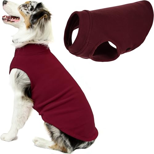Stretch Fleece Vest Dog Sweater (6X-Large Length (27.5") / Burgundy)
