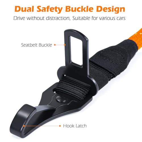 Dog Seat Belt for Car (Orange / 1 Pack)