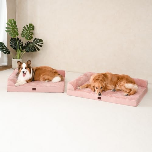 Orthopedic Dog Bed Medium Size Dogs (Pink / 30.0"L x 20.0"W x 6"Th)