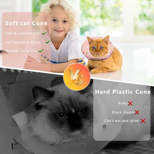 Cat Cone Collar Soft (Waterproof Pink / Small)