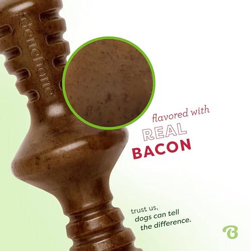 Zaggler Dog Chew Toy for Aggressive Chewers (REAL Bacon / Giant)