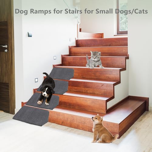 7 Step Dog Stairs for High Beds 30 (Dark Grey 32" H)