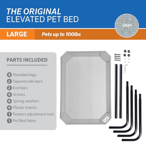 Original Elevated Dog Bed (Large Dog Bed / Grey)