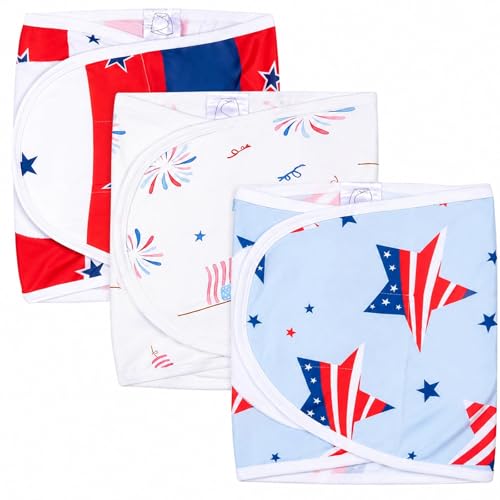 Adjustable Swaddle Wrap for Newborn (Usa Flag / Small)