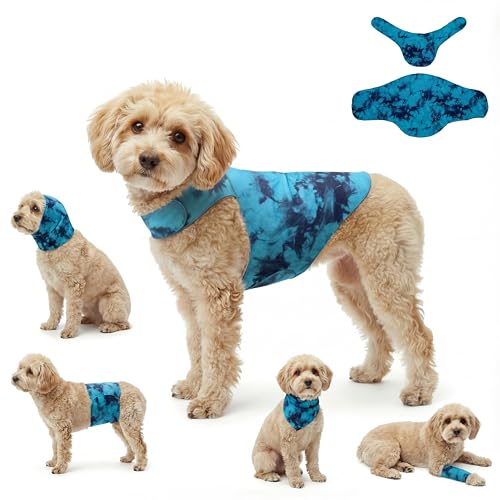 Dog & Cat Surgery Recovery Suit and Anxiety Wrap (S / Tie-Dye LH)