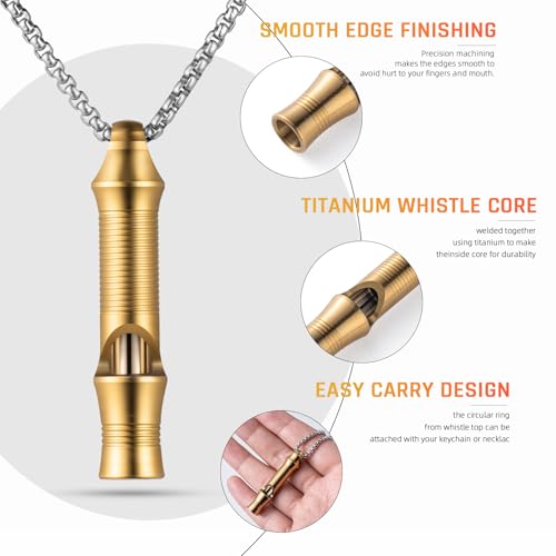 Titanium Emergency Whistle (Gold-1pc)