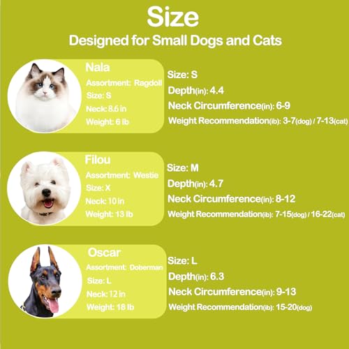 Dog Cone Collar Adjustable After Surgery (Green / (Neck:8"-10"))