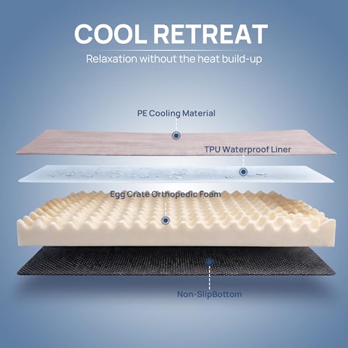 Cooling Dog Bed Large Sized for Summer (Dusty Rose / 36''x27''x3'')