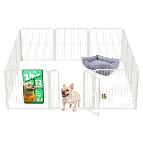 Homeplus Indoor Dog Playpen (White / 24"H)