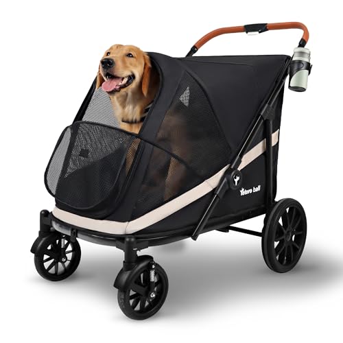 Dog Stroller for Large Dogs One (Black / Large)