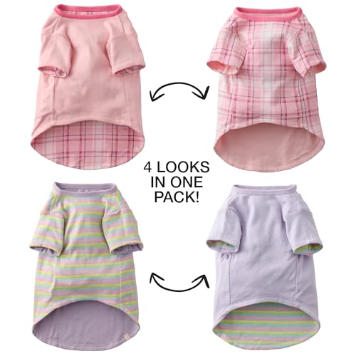 Rover Dog T Shirt (XX-Large / Pink Preppy Plaid)