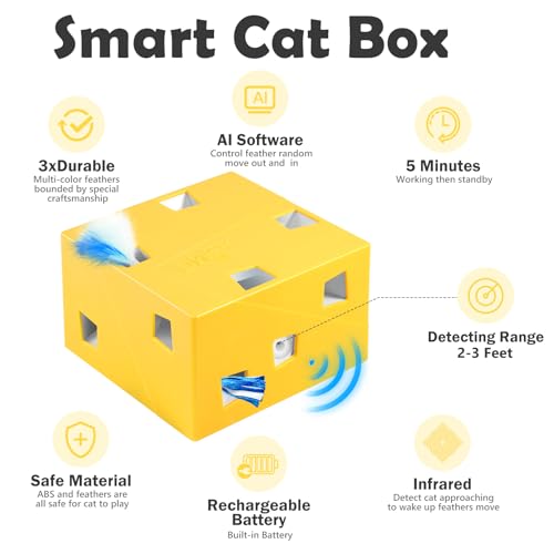 MigiBox Cat Toy with PopSkin (Yellow Plus / X Large)