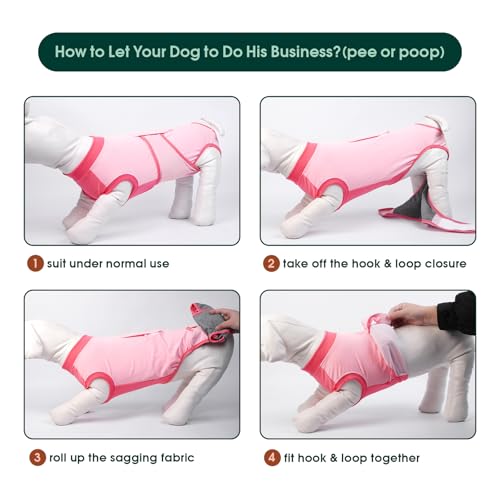Dog Recovery Suit (Angel Pink / X-Large)