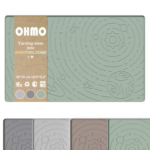 Galaxy Pet Feeding Mat (18.9"L x 11.8"W / Sage Green)