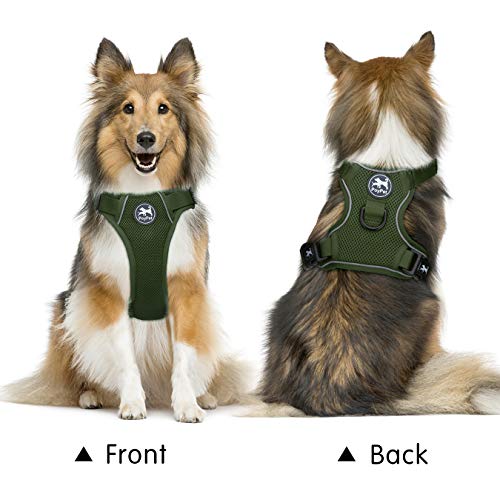 Mesh Dog Harness (L / Military Green)