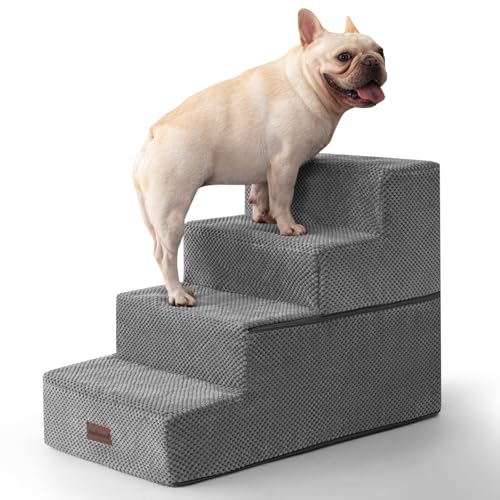 Dog Steps for Bed & Couch (Grey / 4-Step 18.5" H)