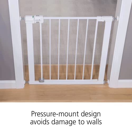 Easy Install Walk Thru Baby Gate for Doorway With Door (1-Pack / 29" to 38" Wide x 28" Tall / White)