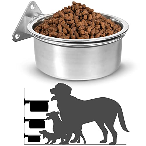 Raised Small Dog Bowls Wall Mount Pet Bowl (32 OZ, 1 Quart)