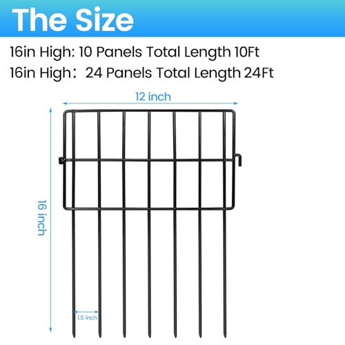 22 Pack Animal Barrier Fences (22 ft (L) × 16 in (H), 22 Pack)
