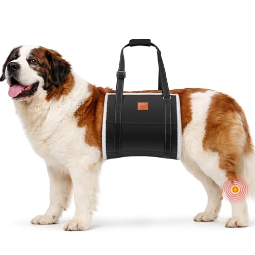 Dog Sling for Extra Large Dogs Hind Leg Support Weak Rear Leg Aid (Black / XX-Large)