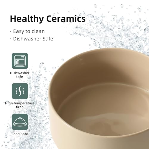Ceramic Dog Bowls Elevated (Greige)