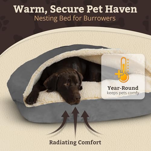 Rectangle Cozy Cave Dog Bed (Anthracite / Large)