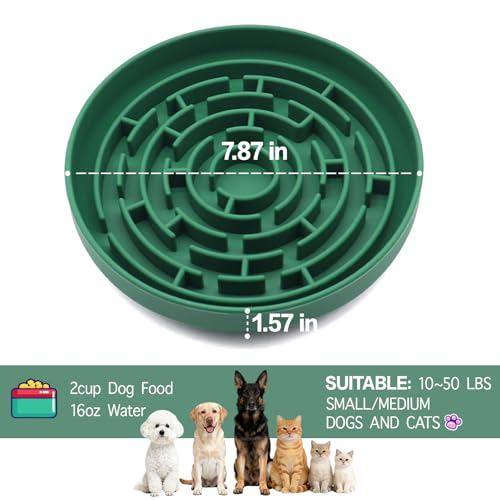 Silicone Slow Feeder Bowl (Green)