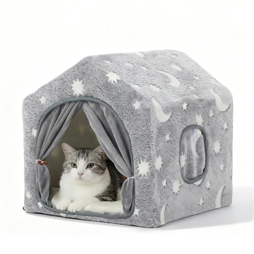 Indoor Dog House (M (18"×18"×18") / Grey)