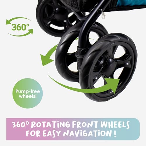 Pet & Pets Double Decker Pet Stroller (teal)