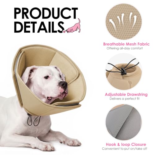 Soft Dog Cone Collar Anti (Khaki / X-Large)