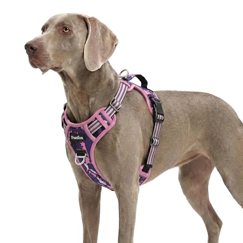 Dog Harness No Pull (Mosaic Pink / X-Large)