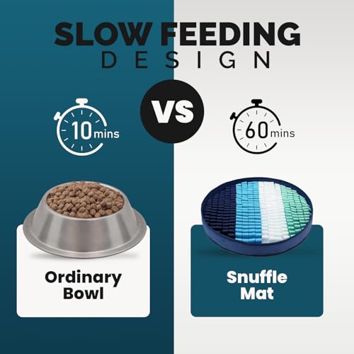 Adjustable Dog Snuffle Mat Interactive Feeding Toy (Round Multicolor - Snuffle Mat)