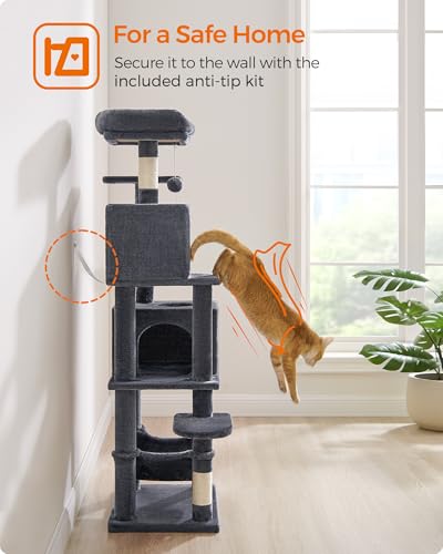 Cat Tree 59.5 (59.5 Inches / Smoky Gray)