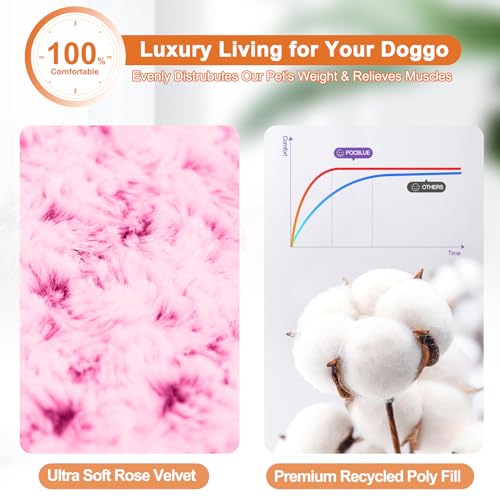 Dog Bed Medium Sized Dog (29.0"l X 19.0"w X 3.5"th / Pink)