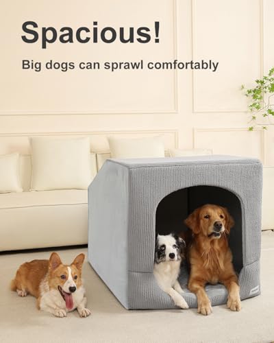 Indoor Dog House Extra Large Sized Dog Tent with Cave Bed 42x30ins (XX-Large (42"L x 30"W x 30"Th))