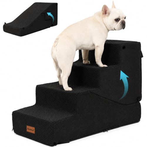 4 Step Dog Stair and Ramp for Small Dogs and Cats