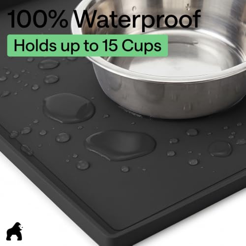 Waterproof Dog Food Mat (Black / 28" x 18")