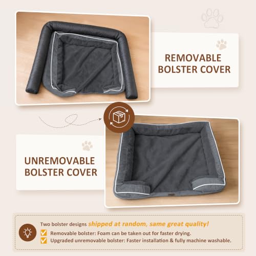 Waterproof Orthopedic Dog Bed for Medium Size Dog (30.0"L x 20.0"W x 7.0"Th / Dark Grey)