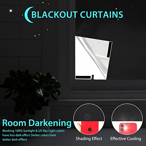 Portable Blackout Curtains (Black / 57"W x 157"H)