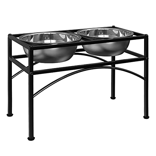 Elevated Dog Bowls for Large Dogs (Black Large)