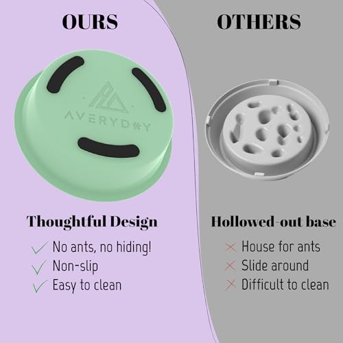 Slow Feeder Dog Bowls for Medium Breeds Fits Raised Feeding Station (Slow Feeder Green / 1.5 Cup - Fit 6.4-6.7'' Feeder Holes)