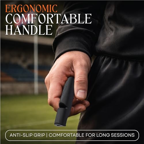 Alpha 211.5 Professional Dog Training Whistle with Enhanced Ergonomic Grip. BPA (Black)