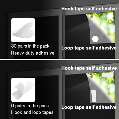 Blackout Curtains 100% Blackout Blinds Window Cover Portable Shades 118x57” (57"W x 118"L (Pack of 1))