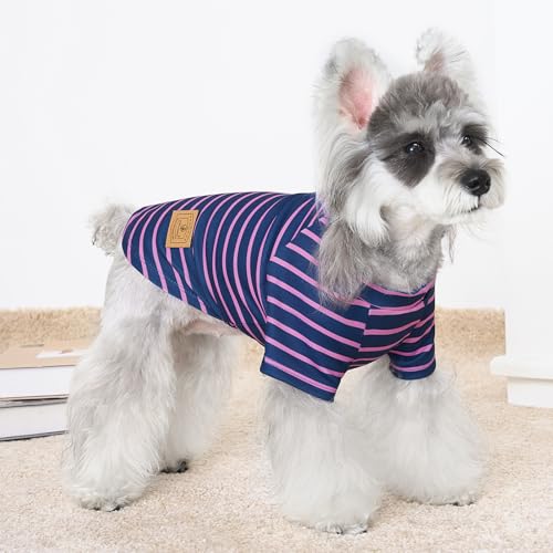 4 Pack Dog Sweaters Comfy Dog Clothes with Sleeves Puppy Shirts Pullover Pet Sweatshirt for Small Medium Large Dogs Boy Girl Doggy Outfits Cat Apparel (X-Small / Pink, Purple)